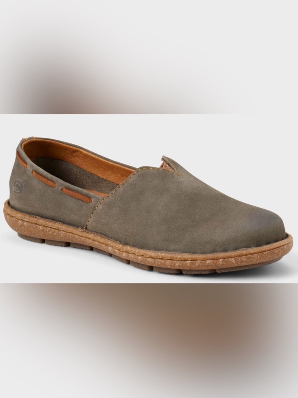 Born Suede Slip-On Loafer with Cork-Look Sole